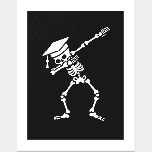 Dab skeleton dabbing student - pass exams Posters and Art